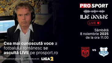 Ilie Dobre comentează LIVE pe ProSport.ro meciul C.S. Dinamo București - Metalul Buzău, sâmbătă, 8 noiembrie 2025, de la ora 11.00