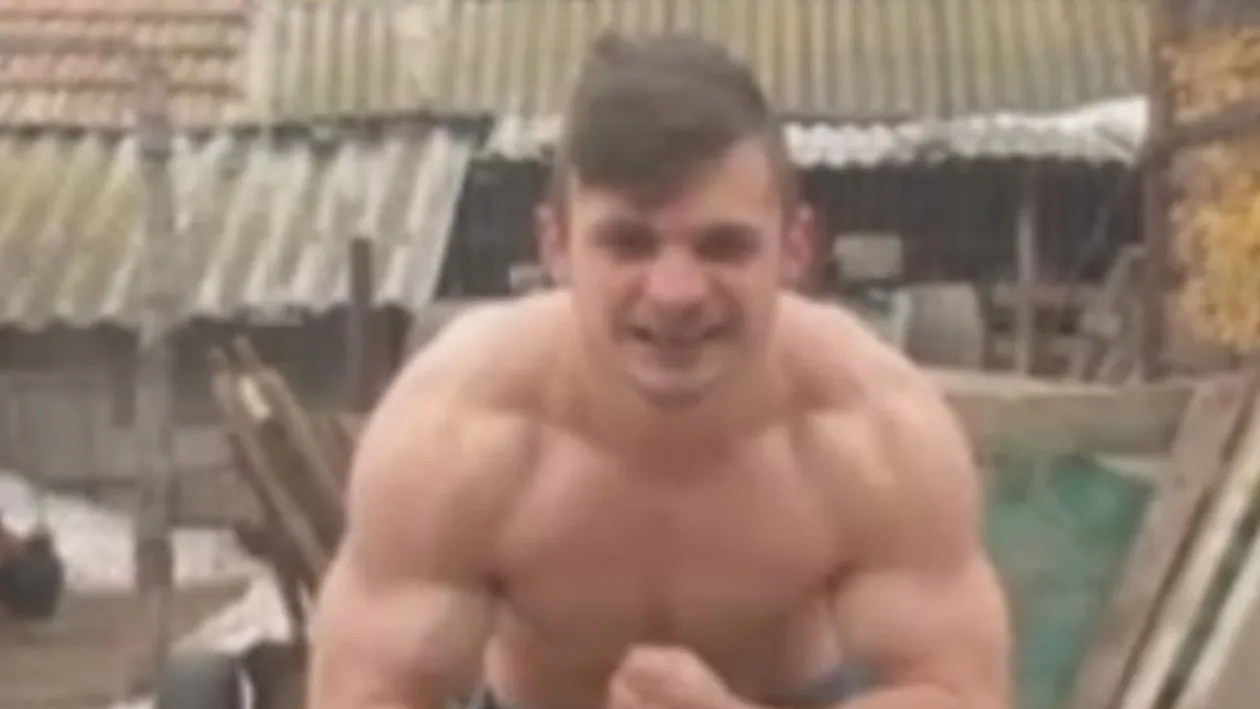 El este ”ARNOLD de la ţară”! Se antrenează în curtea casei şi ţine un ”regim” inedit