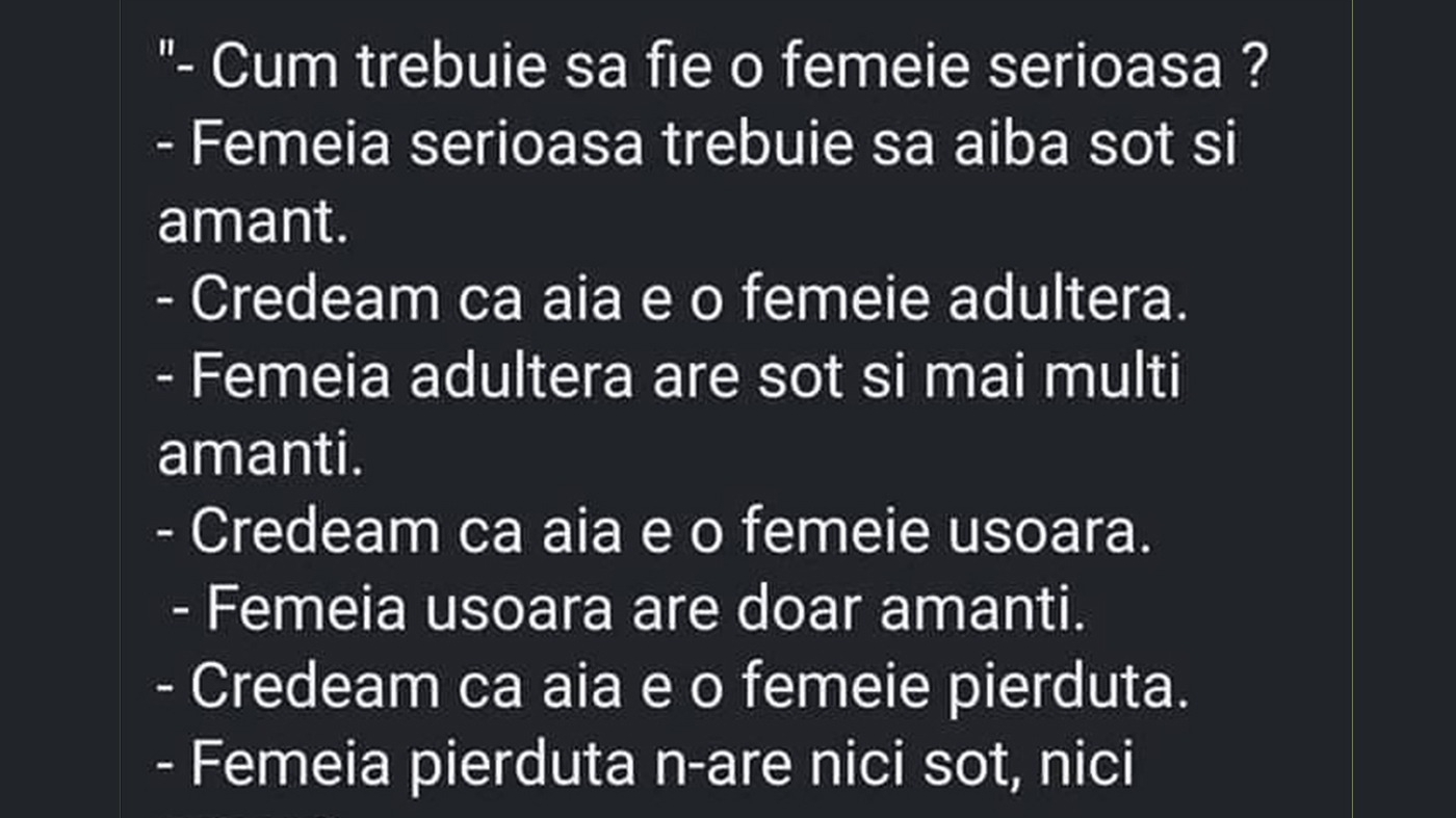 BANCUL ZILEI | De câte tipuri sunt femeile, de fapt