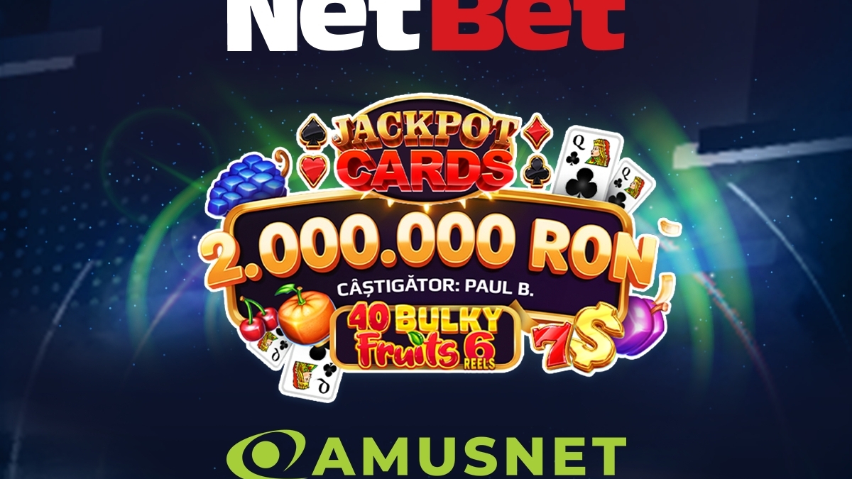 (P) Câștig senzațional la NetBet Casino: peste 2 milioane de lei la Jackpot Cards Amusnet