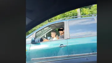 Ce a pățit un șofer care a sunat la 112 după ce a filmat un copil care conducea o mașină pe DN1