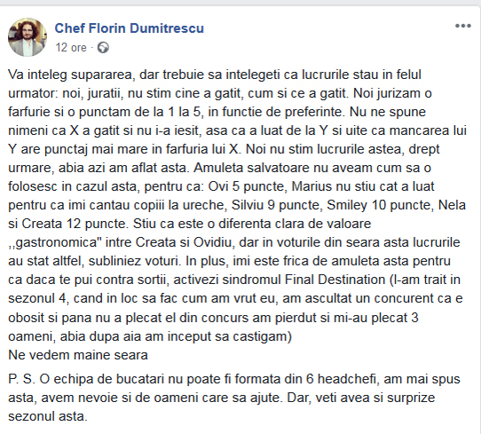 Scandal imens la “Chefi la cuțite“! Emisiunea ar fi “aranjată“: “Creața trebuie descalificată“