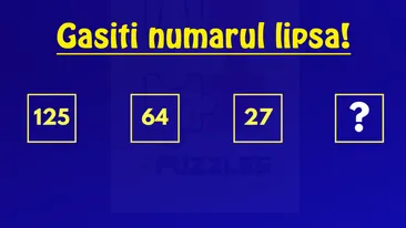 Test IQ de rezolvat în 120 de secunde | Găsiți numărul care urmează în seria: 125, 64, 27,..