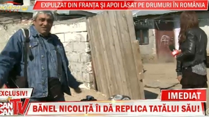 IMAGINI SOCANTE! Tatal lui Banel Nicolita a fost dat afara din casa ca un caine! " O sa dorm in gara"