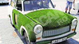 Trabant "tunat" cu iarba
