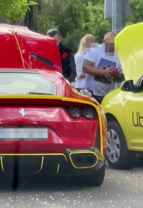 Dan Nicorescu a rămas din nou în pană cu superbul Ferrari pe care a plătit 450.000 de euro
