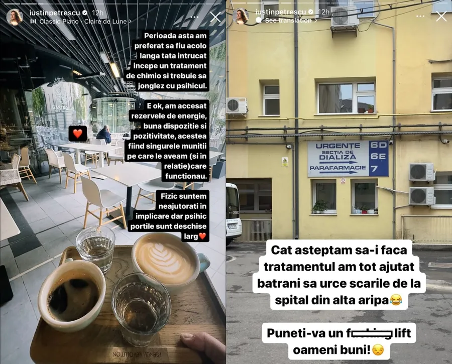 Mesajele postate de Iustin Petrescu în spațiul online / sursă foto: Instagram