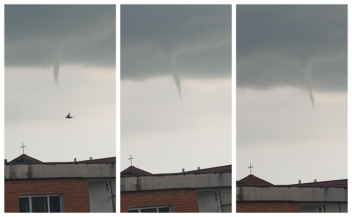 O tornadă a îngrozit locuitorii din apropiere de Timișoara. Totul a fost filmat