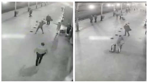 VIDEO | Un tânăr a fost luat la bătaie de iubit într-o gară din Suceava, după ce l-a părăsit pentru un travestit