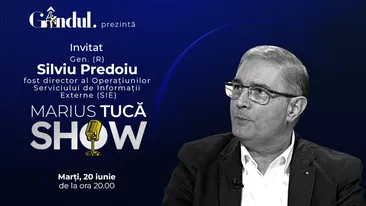 Marius Tucă Show începe marți, 20 iunie, de la ora 20.00, live pe gândul.ro. Invitat: Gen. (R) Silviu Predoiu