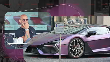 Andrew Tate a schimbat foaia! Milionarul a lăsat Koenigsegg-ul acasă și a scos Lamborghini-ul purpuriu la Athénée