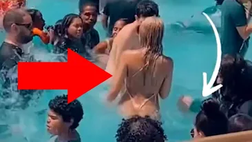 Cum a apărut tânăra din imagine, într-o piscină plină cu copii. Imaginile au devenit virale