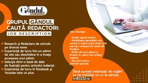 Grupul Gândul caută redactori