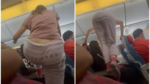 Incident bizar într-un avion. O femeie a călcat, la propriu, mai mulți pasageri, după ce a vrut să ajungă la geam: ”A ţinut-o tot aşa timp de şapte ore, cât a durat zborul”