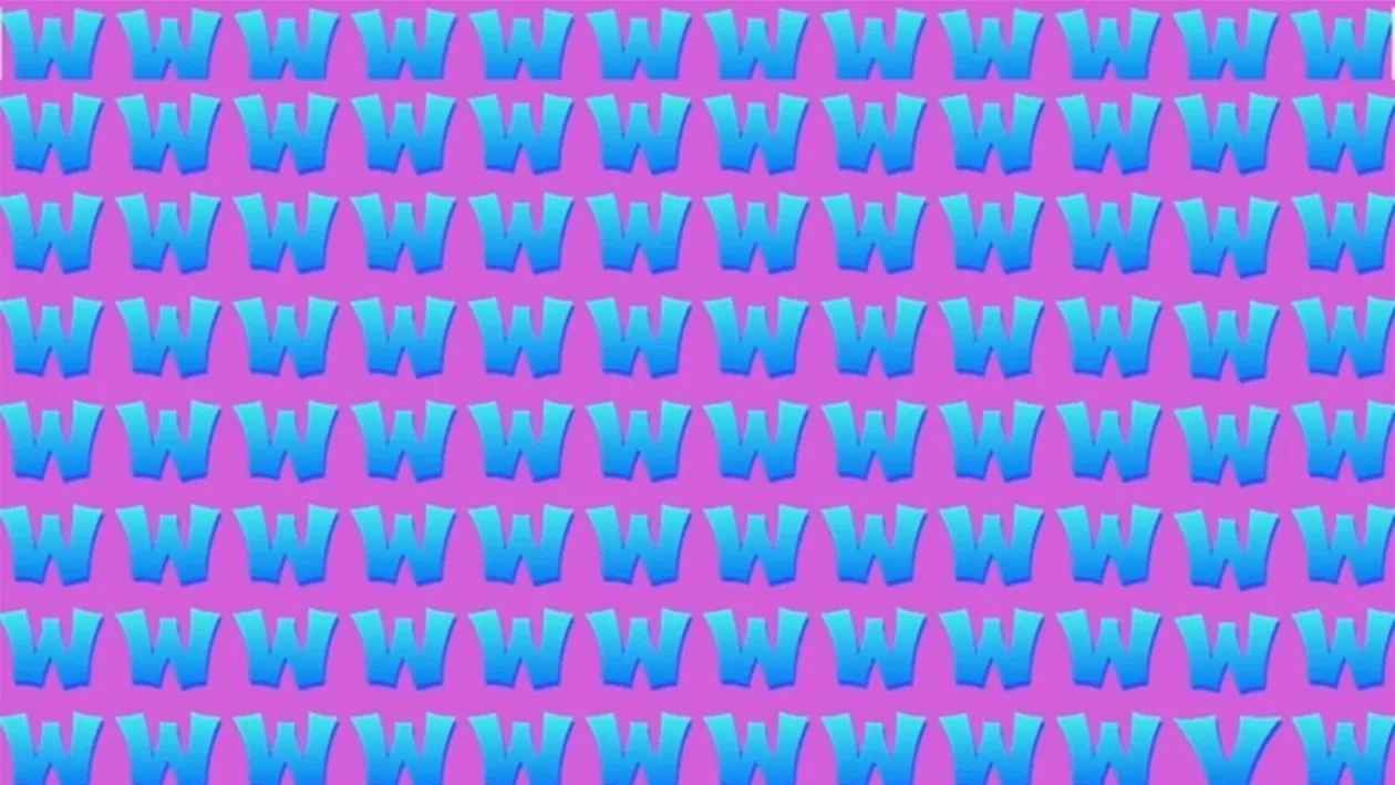 Iluzie optică virală | Nu toate literele din această imagine sunt W. Puteți descoperi intrusul?