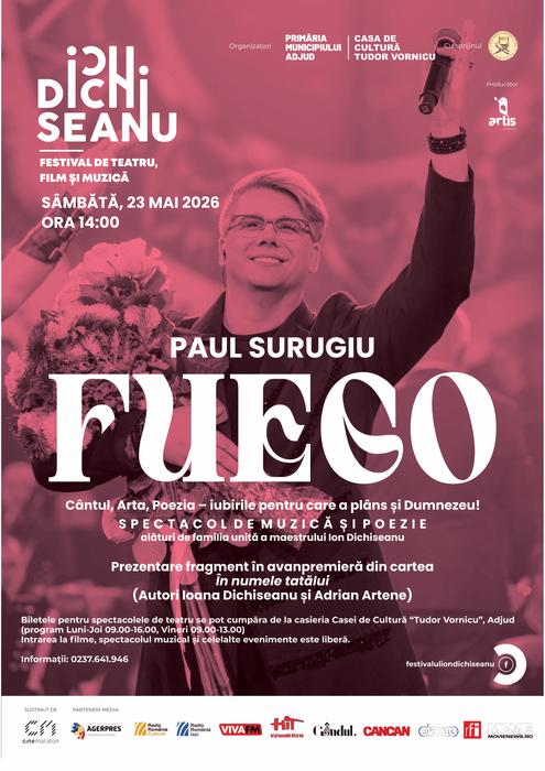 Festivalul „Ion Dichiseanu” transformă Adjudul în capitala teatrului și muzicii. Programul complet al ediției din 2026