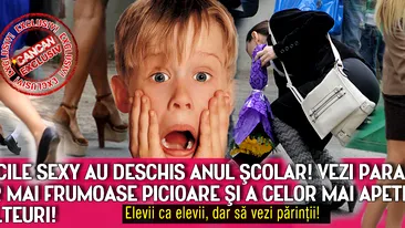 Elevii ca elevii, dar sa le vezi pe ele… Cele mai sexy mamici au facut parada picioarelor si decolteurilor, in prima zi de scoala