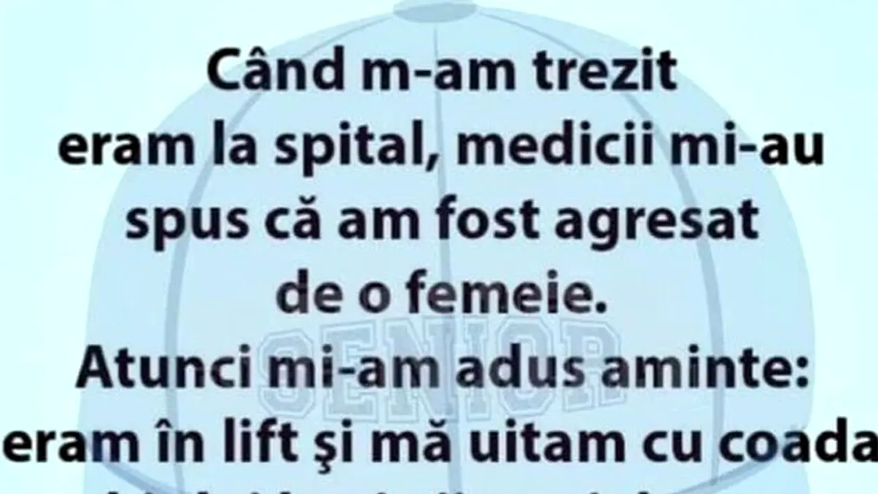 BANC | Medicii mi-au spus că am fost agresat de o femeie