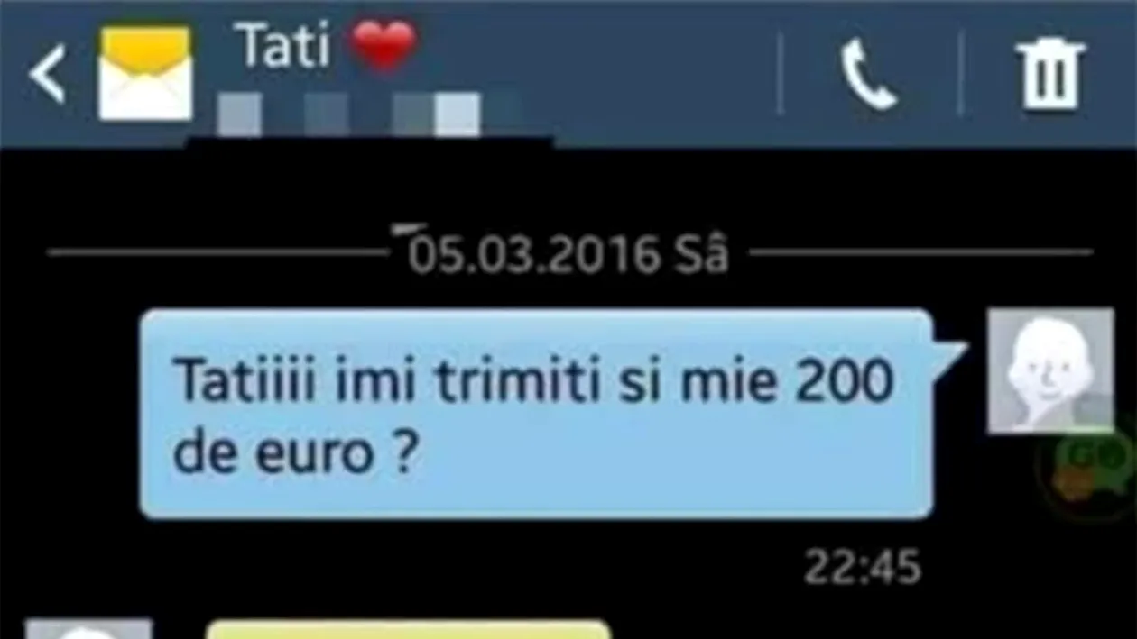 BANCUL ZILEI | Tati, îmi trimiți și mie 200 de euro?