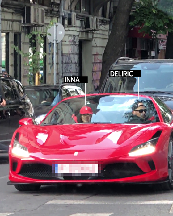 Inna și Deliric, în trafic cu superbul Ferrari de 350.000 de euro