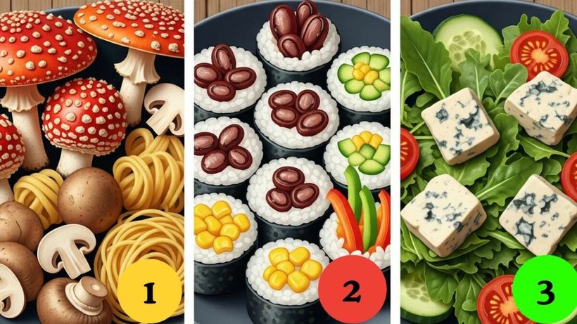 Test de inteligență | Care este mâncarea otrăvită din farfurii? Geniile o văd în 9 secunde