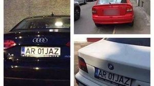 Aceste două maşini au acelaşi număr de înmatriculare, dar când vei vedea plăcuţa celei roşii te vei freca la ochi
