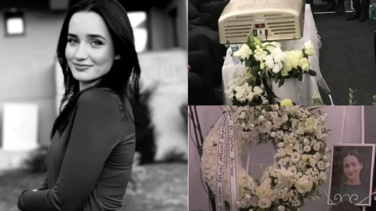Amalia Semeniuc, tânăra rănită grav în accidentul din Suceava în care au murit mama și sora ei, a fost înmormântată. Imaginile durerii!