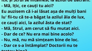 Bancul de marţi | Iţic şi Ştrul se întâlnesc la azilul de bătrâni