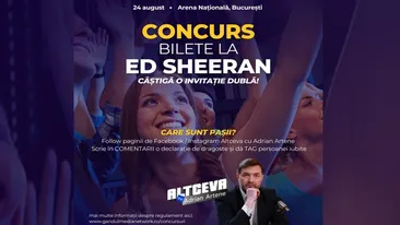 ALTCEVA CU ADRIAN ARTENE vă oferă 80 de BILETE la concertul lui Ed Sheeran de la București