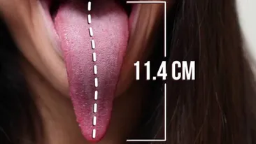 Fata cu cea mai lungă limbă din lume! Uite cum arată şi ce poate face cu ea