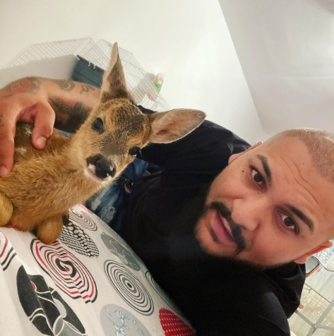 Dani Mocanu sfidează, din nou legea! Manelistul s-a pozat lângă un alt animal sălbatic