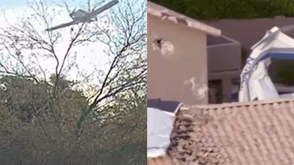 Un avion s-a prăbușit în curtea unei case. În urma impactului, trei persoane au fost rănite