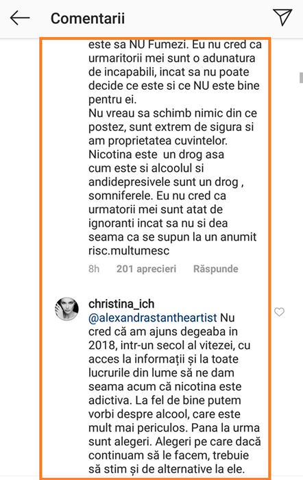 Christina Ich a răbufnit în public, după ce Alexandra Stan i-a atras atenția: “Este un drog, așa cum alcoolul și antidepresivele”