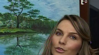 VIDEO Anna Lesko, pictorita! Afla cu cate mii de dolari s-a vandut un tablou de-al ei!