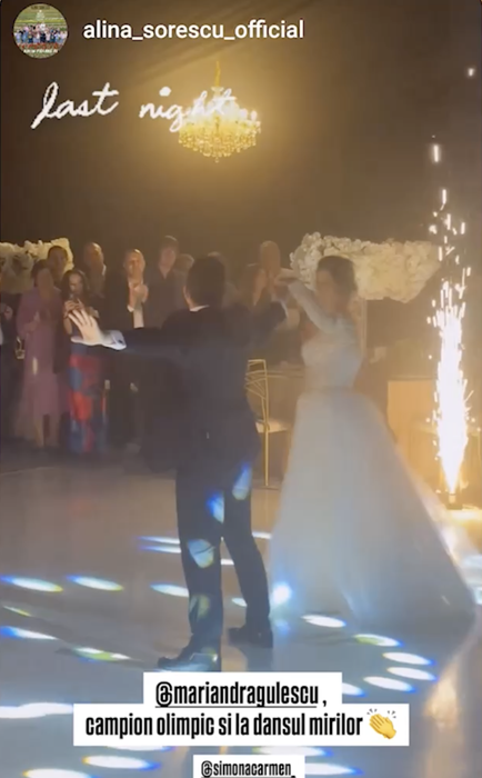 Marian Drăgulescu și Simona s-au căsătorit! Ce rochii a ales să poarte soția gimnastului