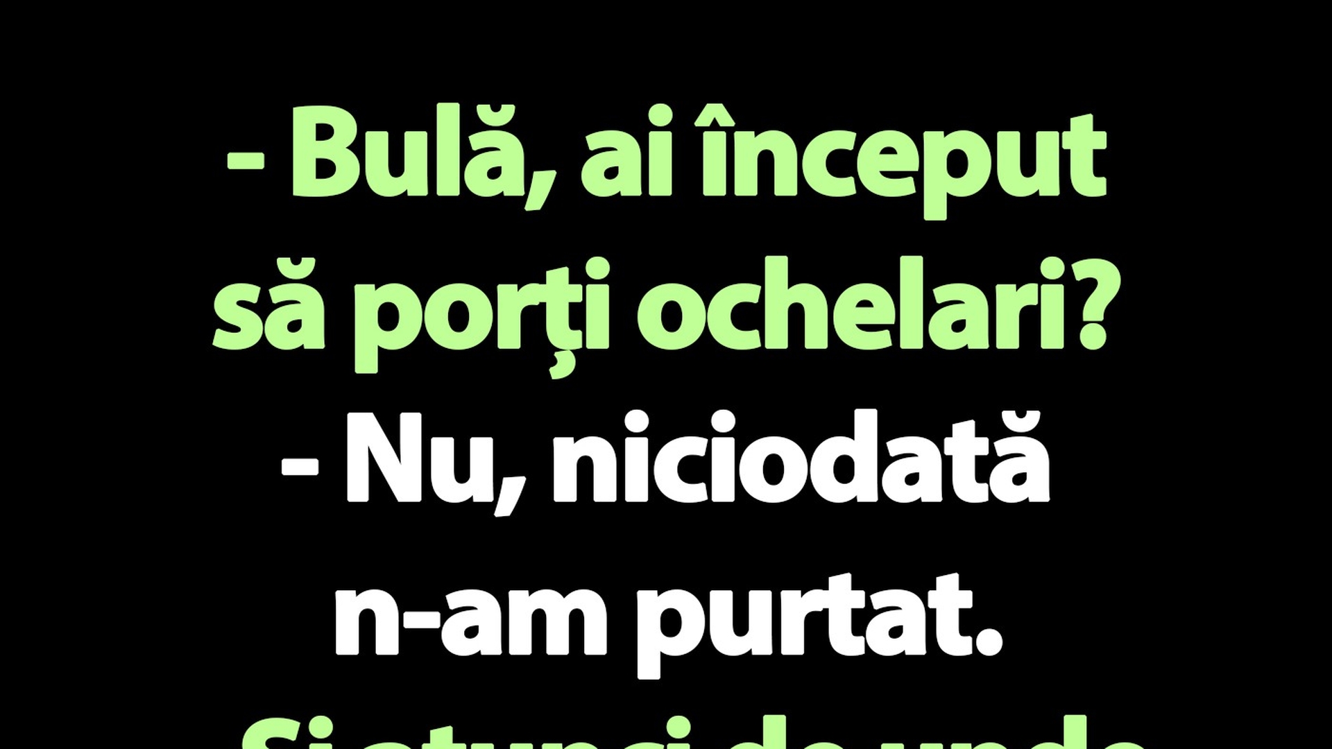 BANC | Bulă și semnele de pe nas