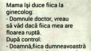 Bancul de weekend | Mama își duce fiica la ginecolog