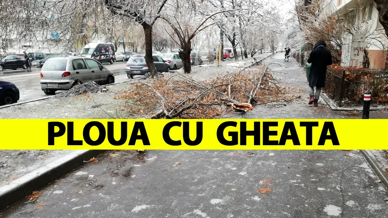 ANM, în alertă! Plouă cu gheață în România