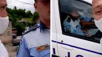 Polițiști care nu purtau mască, filmați de un tânăr. A fost încătușat și amendat