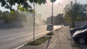Explozie în București! Toată zona fostului restaurant Doi Cocoși s-a umplut de fum instant. Ce a ars