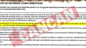 Airbagul Logan poate sari in mers, de la gropi