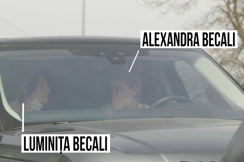 Luminița și Alexandra Becali discută în mașină, imediat ce au ajuns în fața pieței