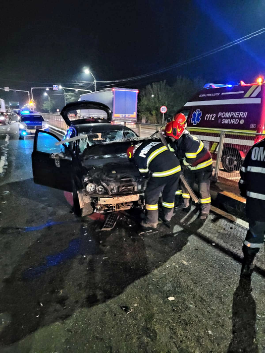 Accident grav cu semne de întrebare pe DN5. Șoferul a fost găsit inconștient