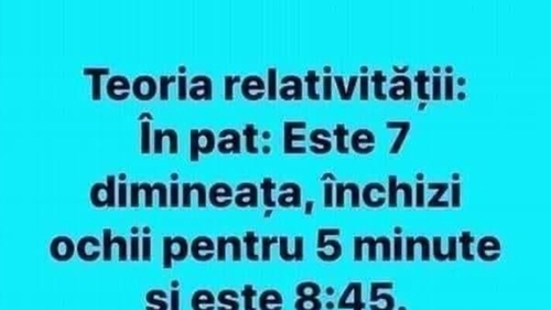 BANCUL ZILEI | Care este teoria relativității în pat