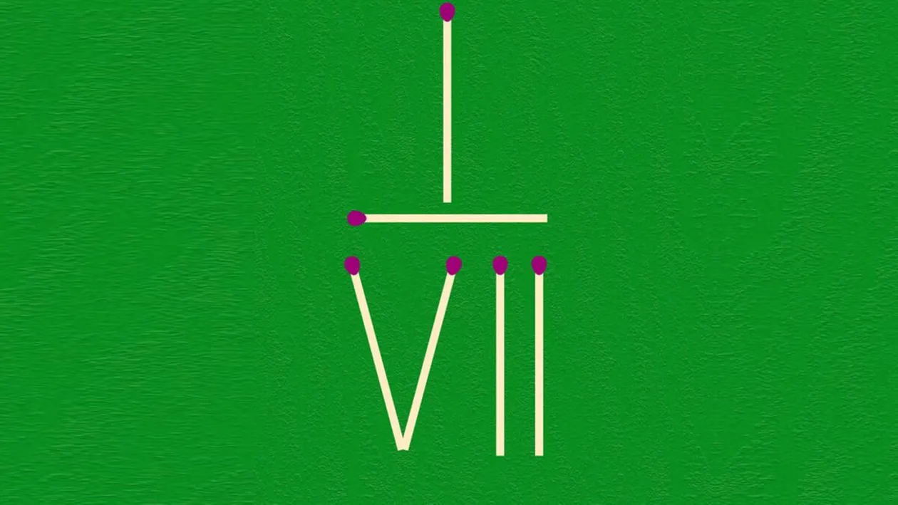 Test IQ exclusiv pentru genii|  Mutați un singur chibrit, pentru a transforma 1/7 în 1