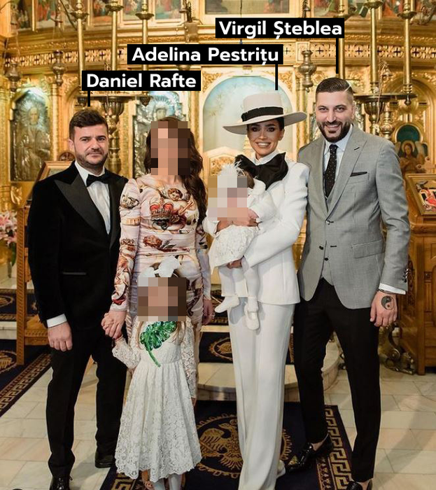 Nașii și finii, la botezul micuței Zenaida Maria