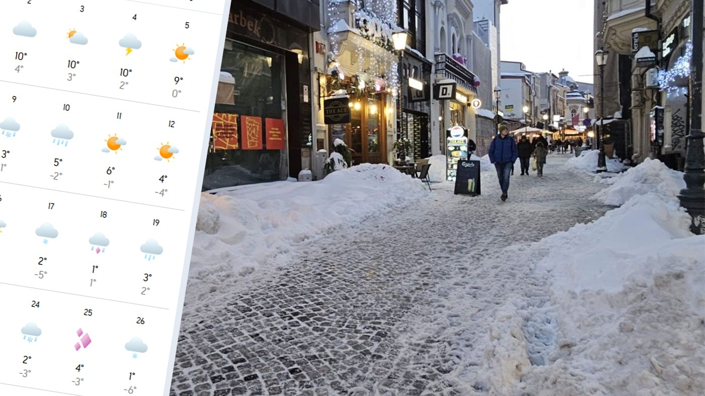 Când vine iarna în București. Pe ce dată va fi prima temperatură sub 0 grade Celsius, potrivit meteorologilor Accuweather