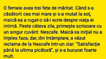 BANCUL ZILEI | O femeie avea 3 fete de măritat