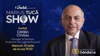 Marius Tucă Show începe miercuri, 10 iunie, de la ora 19.00, live pe Gândul. Invitat: Cătălin Cîrstoiu