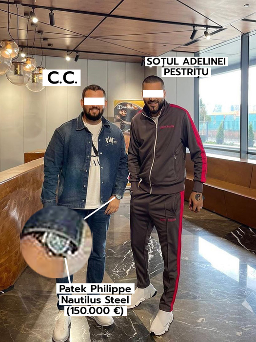 C.C., în compania soțului Adelinei Pestrițu (Foto: Instagram)